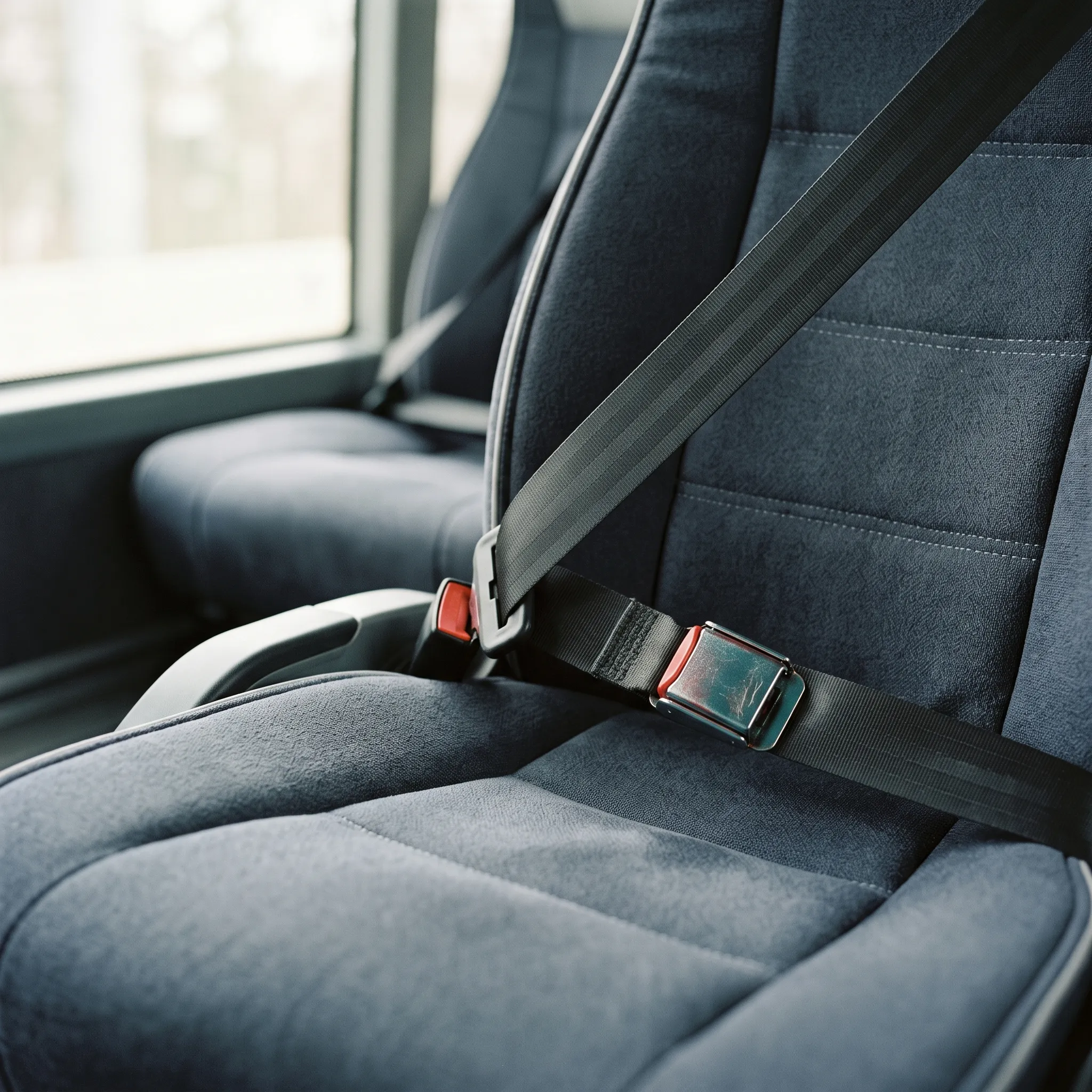 Bezpečnostný pás na sedadle autobusu